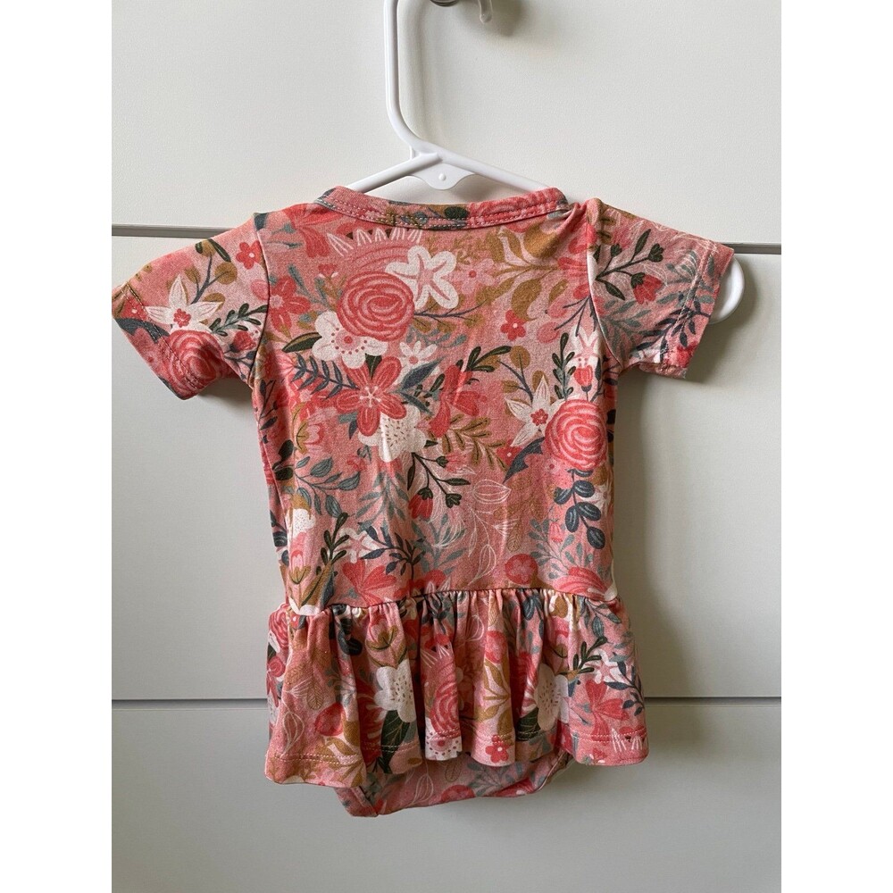 Gigi and Max Bamboo Floral Skirted Onesie - Picture 4 of 4